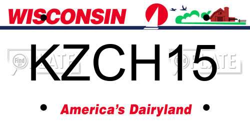 KZCH15 Wisconsin License Plate