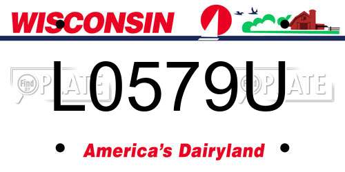 L0579U Wisconsin License Plate
