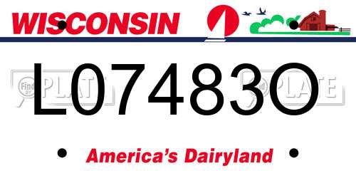 L07483O Wisconsin License Plate