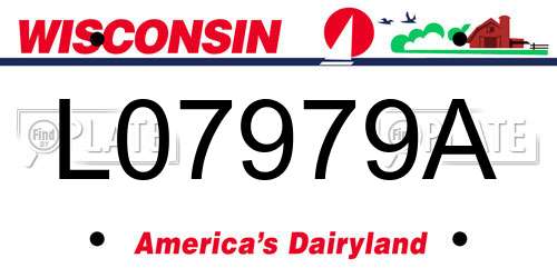 L07979A Wisconsin License Plate