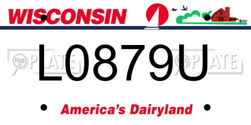 L0879U Wisconsin License Plate