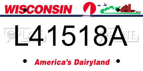 L41518A Wisconsin License Plate