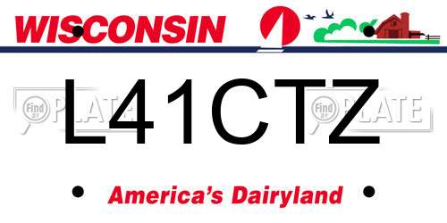 L41CTZ Wisconsin License Plate