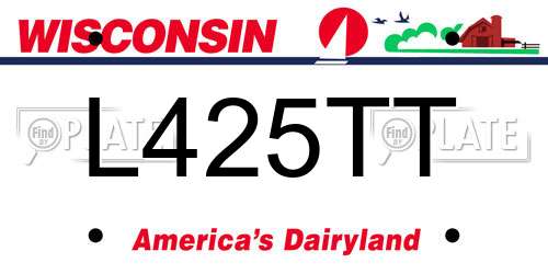 L425TT Wisconsin License Plate