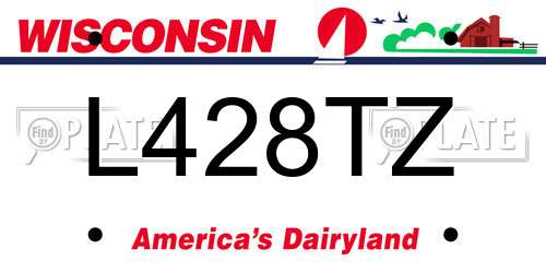 L428TZ Wisconsin License Plate
