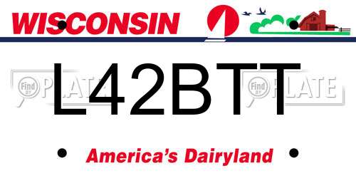 L42BTT Wisconsin License Plate