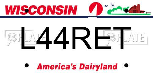 L44RET Wisconsin License Plate