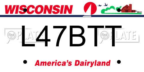 L47BTT Wisconsin License Plate