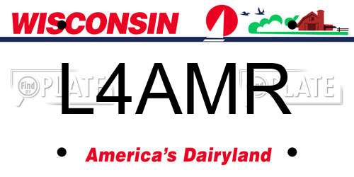 L4AMR Wisconsin License Plate