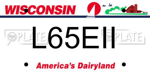 L65EII Wisconsin License Plate