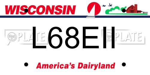 L68EII Wisconsin License Plate