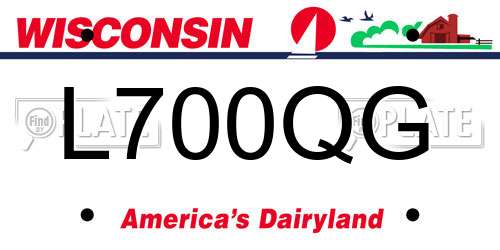 L700QG Wisconsin License Plate