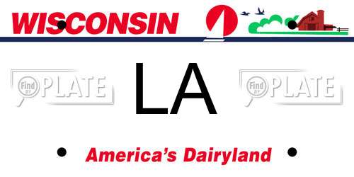 LA Wisconsin License Plate