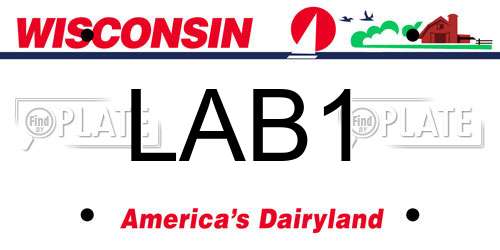 LAB1 Wisconsin License Plate