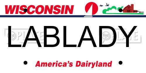 LABLADY Wisconsin License Plate
