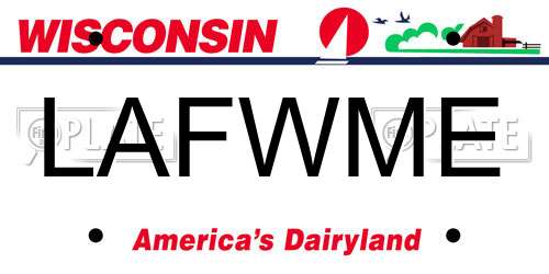 LAFWME Wisconsin License Plate