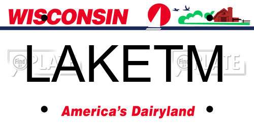 LAKETM Wisconsin License Plate