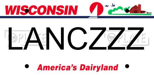 LANCZZZ Wisconsin License Plate