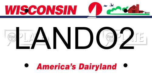 LANDO2 Wisconsin License Plate