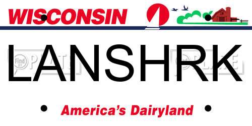 LANSHRK Wisconsin License Plate