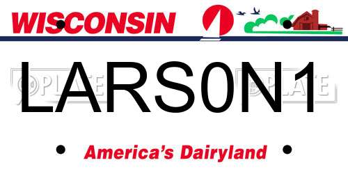 LARS0N1 Wisconsin License Plate