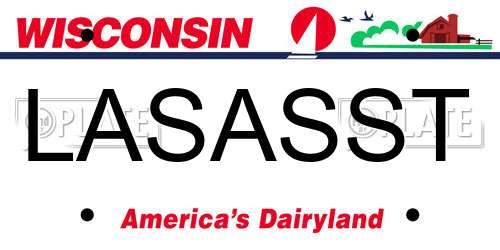 LASASST Wisconsin License Plate