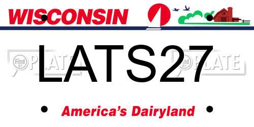 LATS27 Wisconsin License Plate