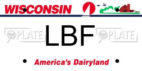 LBF Wisconsin License Plate