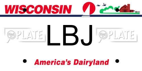 LBJ Wisconsin License Plate