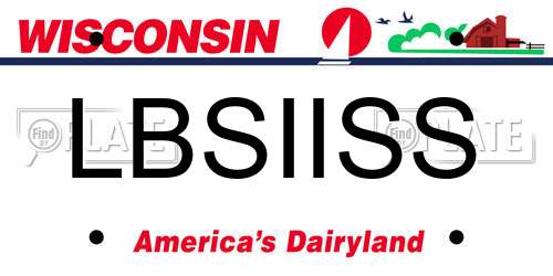 LBSIISS Wisconsin License Plate
