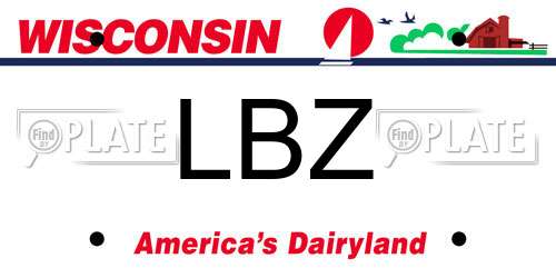 LBZ Wisconsin License Plate