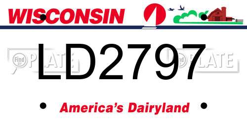 LD2797 Wisconsin License Plate