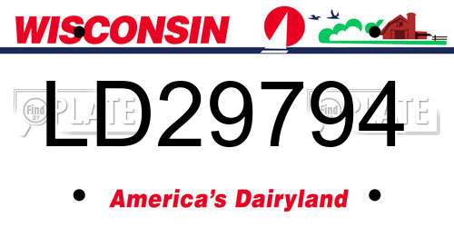LD29794 Wisconsin License Plate