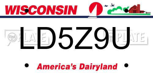 LD5Z9U Wisconsin License Plate