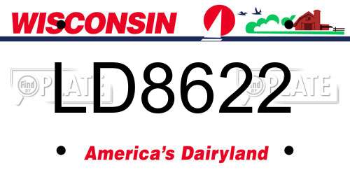 LD8622 Wisconsin License Plate