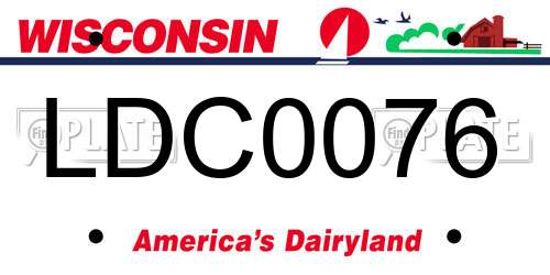 LDC0076 Wisconsin License Plate