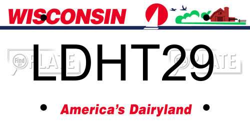 LDHT29 Wisconsin License Plate