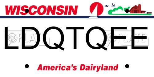 LDQTQEE Wisconsin License Plate