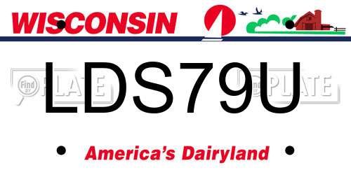 LDS79U Wisconsin License Plate