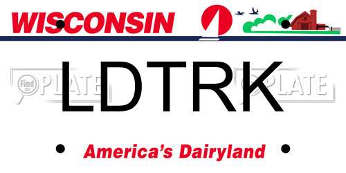 LDTRK Wisconsin License Plate