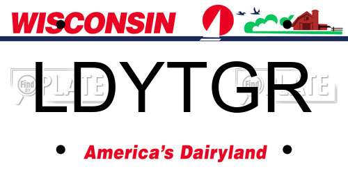 LDYTGR Wisconsin License Plate