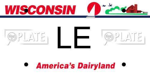 LE Wisconsin License Plate