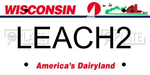 LEACH2 Wisconsin License Plate