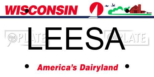 LEESA Wisconsin License Plate