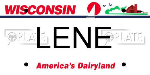 LENE Wisconsin License Plate