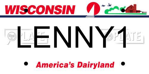 LENNY1 Wisconsin License Plate