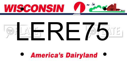 LERE75 Wisconsin License Plate