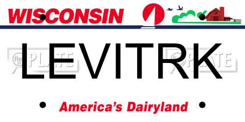 LEVITRK Wisconsin License Plate