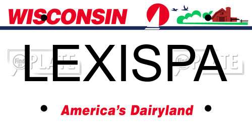 LEXISPA Wisconsin License Plate