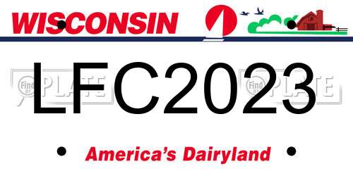 LFC2023 Wisconsin License Plate